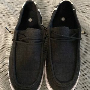 Cow print canvas slide ins